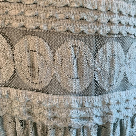 Sundance sz S/M soft green lace and ruffled feminine dress - Picture 3 of 5